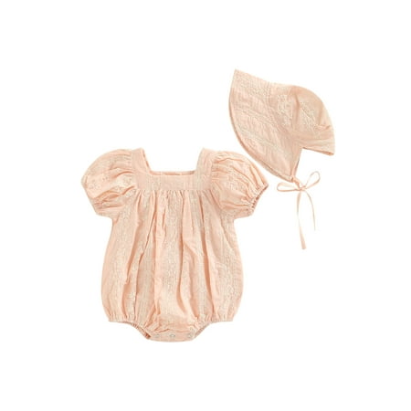 Canrulo Summer Infant Baby Girls Cute Bodysuit Flower Embroidery Short Sleeve Jumpsuit Hat Princess Clothes Pink 12-18 Months
Canrulo Summer Infant Baby Girls Cute Bodysuit Flower Embroidery Short Sleeve Jumpsuit Hat Princess Clothes Pink 12-18 Months