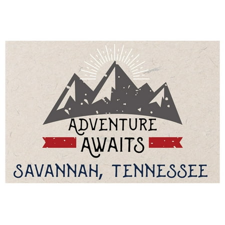 Savannah Tennessee Souvenir 2x3 Inch Fridge Magnet Adventure Awaits Design