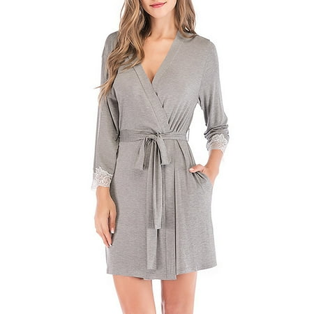 Monfince Women Robe Sleepwear Lightweight Short Robe Kimono Bathrobe Soft Loungewear V Neck Wrap Nightgown with Belt
Monfince Women Robe Sleepwear Lightweight Short Robe Kimono Bathrobe Soft Loungewear V Neck Wrap Nightgown with Belt