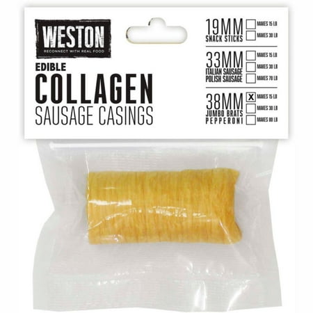 Weston 19-0113-W Edible Collagen Casing for 15 lb 38mm