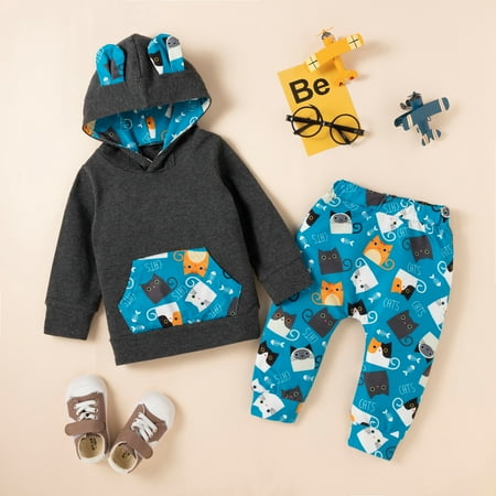 Hunpta Infant Baby Boys Girls Cute Cartoon Cat Long Sleeve Hoodies Tops Sweatsuit Pants Outfits Clothes Set
Hunpta Infant Baby Boys Girls Cute Cartoon Cat Long Sleeve Hoodies Tops Sweatsuit Pants Outfits Clothes Set