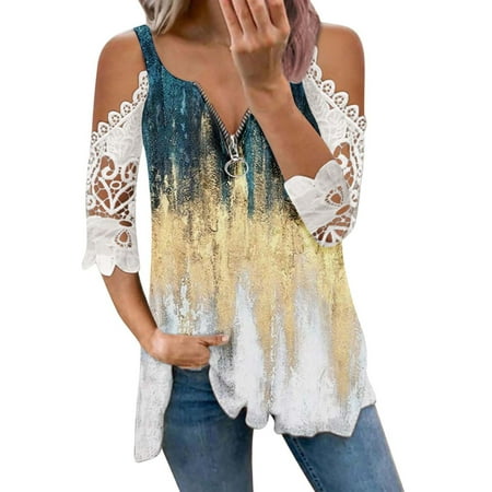 kakina CMSX Plus Size top Clearance Woman Causal Zipper Neck Printing Blouse Lace Short Sleeve T-Shirt Summer Tops
kakina CMSX Plus Size top Clearance Woman Causal Zipper Neck Printing Blouse Lace Short Sleeve T-Shirt Summer Tops