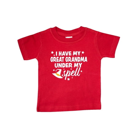 Inktastic I Have My Great Grandma Under My Spell with Cute Witch Hat Gift Baby Boy or Baby Girl T-Shirt
Inktastic I Have My Great Grandma Under My Spell with Cute Witch Hat Gift Baby Boy or Baby Girl T-Shirt