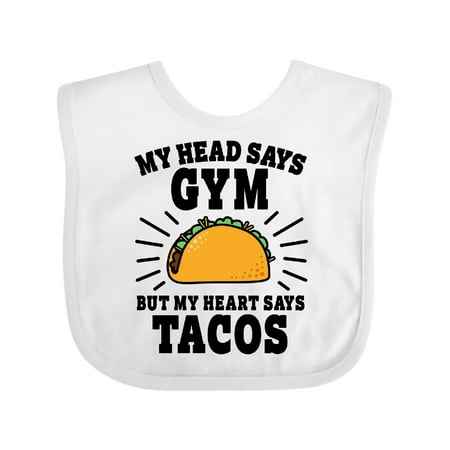 Inktastic My Head Says Gym But my Heart Says Tacos Gift Baby Boy or Baby Girl Bib
Inktastic My Head Says Gym But my Heart Says Tacos Gift Baby Boy or Baby Girl Bib