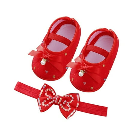 Aompmsdx Little Child Shoes Soft Sole Toddler Shoes Hanging Pearl Cute Bow Princess Shoes Headband Setshoes
Aompmsdx Little Child Shoes Soft Sole Toddler Shoes Hanging Pearl Cute Bow Princess Shoes Headband Setshoes