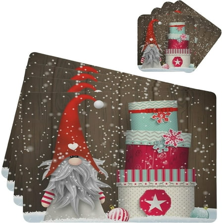SKYSONIC Christmas Gnome Leather Placemats 4pcs Non Slip Heat-Resistant Washable Waterproof Table Place Mats with Coasters for Kitchen Dining Table Holiday Home Decoration 11.8 x 17.5
SKYSONIC Christmas Gnome Leather Placemats 4pcs Non Slip Heat-Resistant Washable Waterproof Table Place Mats with Coasters for Kitchen Dining Table Holiday Home Decoration 11.8 x 17.5