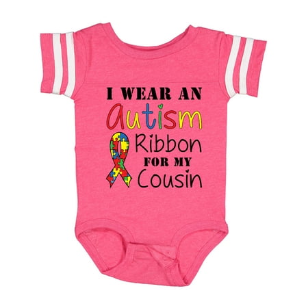 Inktastic I Wear an Autism Ribbon for My Cousin Gift Baby Boy or Baby Girl Bodysuit
Inktastic I Wear an Autism Ribbon for My Cousin Gift Baby Boy or Baby Girl Bodysuit