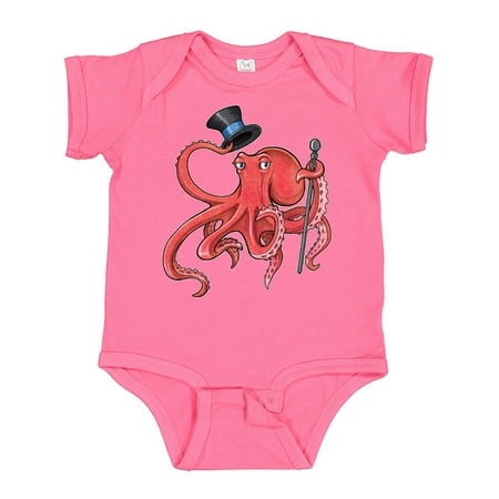 Inktastic Formal Octopus with Top Hat and Cane Gift Baby Boy or Baby Girl Bodysuit