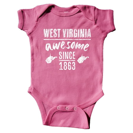 Inktastic West Virginia Awesome Since 1863 Gift Baby Boy or Baby Girl Bodysuit