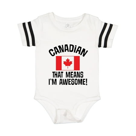 Inktastic Canada Flag Awesome Canadian Gift Baby Boy or Baby Girl Bodysuit