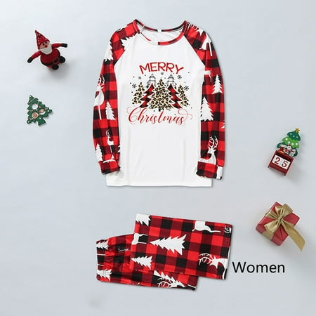 LINMOUA Women s Mom Christmas Plaid Print Family Matching Long-Sleeved Top + Pants Set
LINMOUA Women s Mom Christmas Plaid Print Family Matching Long-Sleeved Top + Pants Set