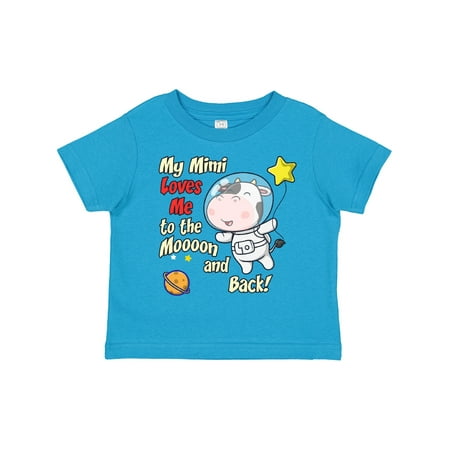 Inktastic My Mimi Loves Me Cow Astronaut Gift Toddler Boy or Toddler Girl T-Shirt