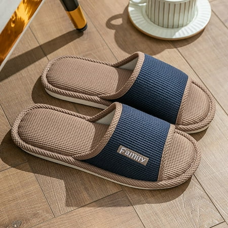 Cathalem Mens Indoor Non Slip Home Slippers Four Seasons Linen Slippers Couple Models House Shoes Slippers for Men Navy 10
Cathalem Mens Indoor Non Slip Home Slippers Four Seasons Linen Slippers Couple Models House Shoes Slippers for Men Navy 10