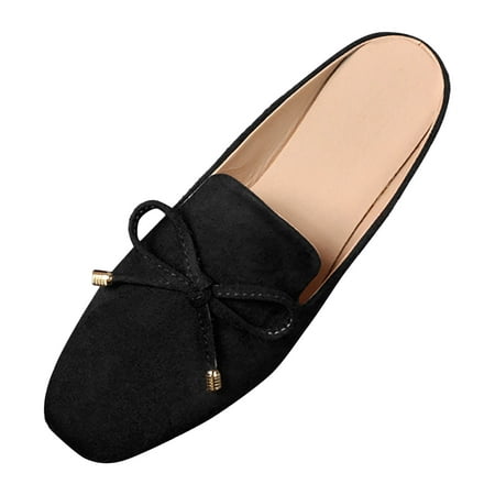 

nsendm Female Shoes Adult Womens Fashion Shoes Casual In Spring and Summer Bowknot Fashion Sandals Women Shoes Summer Wedge Black 7