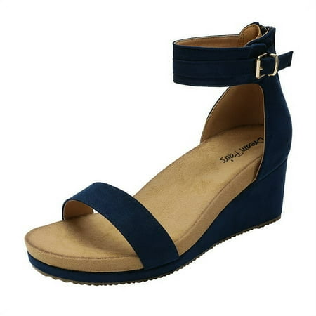 Women s Open Toe Buckle Ankle Strap Platform Wedge Sandals NINI-6 NINI-6 NAVY Size 6.5
Women s Open Toe Buckle Ankle Strap Platform Wedge Sandals NINI-6 NINI-6 NAVY Size 6.5
