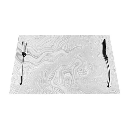 ZNDUO Placemats 6 PCS Heat Resistant Stain Resistant Woven PVC Insulation Placemats Durable Washable Elegant Table Mats for Dining-White Marbling 18 x12
ZNDUO Placemats 6 PCS Heat Resistant Stain Resistant Woven PVC Insulation Placemats Durable Washable Elegant Table Mats for Dining-White Marbling 18 x12