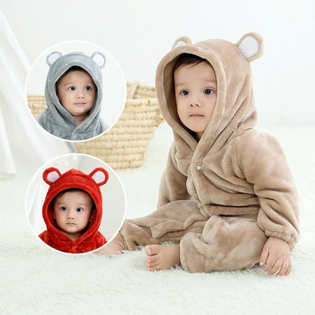 Kids Baby Fleece Long Sleeve Jumpsuit Cute Bear/Frog Pattern One Piece Jumpsuits Rompers for Toddler Boys Girls Red qILAKOG 30 Months
Kids Baby Fleece Long Sleeve Jumpsuit Cute Bear/Frog Pattern One Piece Jumpsuits Rompers for Toddler Boys Girls Red qILAKOG 30 Months