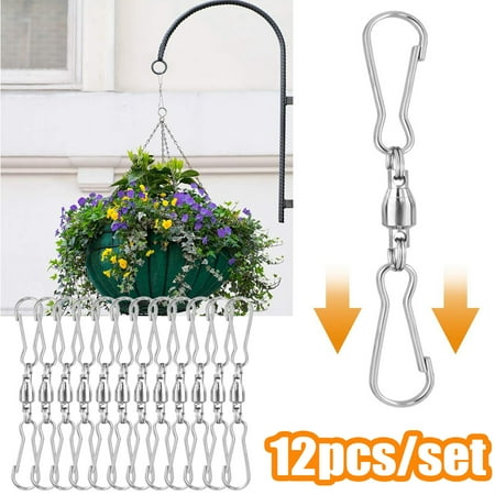 Cheers.US 12Pcs Dual Swivel Hook 360 Degree Rotating Windsock Clips Stainless Steel Hanger Swivels Clip Dual Hanging Spiral Hooks with Storage Box for Hanging Wind Spinners
Cheers.US 12Pcs Dual Swivel Hook 360 Degree Rotating Windsock Clips Stainless Steel Hanger Swivels Clip Dual Hanging Spiral Hooks with Storage Box for Hanging Wind Spinners