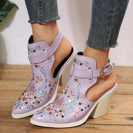 FAKKDUK Fashion Women s Ankle Strap High Heel Sandal Shoes Summer Ladies Shoes Embroidered Closed Toe Sandals Casual Women s Sandals Female Trendy Sandals 6.5&Purple
FAKKDUK Fashion Women s Ankle Strap High Heel Sandal Shoes Summer Ladies Shoes Embroidered Closed Toe Sandals Casual Women s Sandals Female Trendy Sandals 6.5&Purple