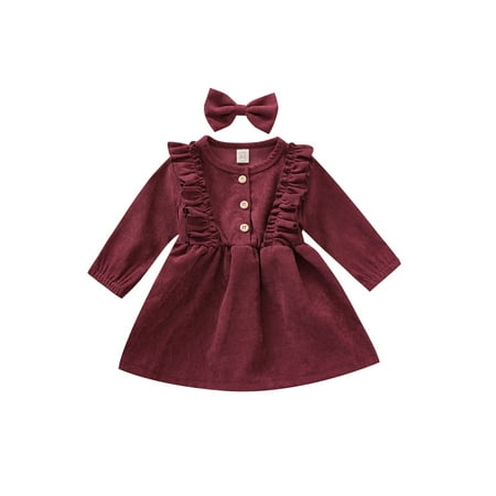 Douhoow 0-5Y Children Girls Corduroy Dress Spring Vintage Long Sleeve Ruffles Dress
Douhoow 0-5Y Children Girls Corduroy Dress Spring Vintage Long Sleeve Ruffles Dress