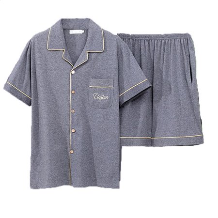 DanceeMangoo Plus Szie Mens Pajama Set Summer Comfortable Men Sleepwear Short Sleeve Cotton Pajamas Men Elastic Waist Pant Leisure Outwear
DanceeMangoo Plus Szie Mens Pajama Set Summer Comfortable Men Sleepwear Short Sleeve Cotton Pajamas Men Elastic Waist Pant Leisure Outwear