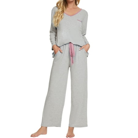 cheibear Women s Pajama Set Soft Modal Contrast Color Long Sleeve Shirt and Pants Sleepwear 2pcs
cheibear Women s Pajama Set Soft Modal Contrast Color Long Sleeve Shirt and Pants Sleepwear 2pcs