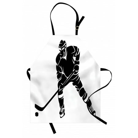 Hockey Apron Abstract Black Silhouette of a Competitive Player in the Match Position Sportsman Unisex Kitchen Bib Apron with Adjustable Neck for Cooking Baking Gardening Black White by Ambesonne
Hockey Apron Abstract Black Silhouette of a Competitive Player in the Match Position Sportsman Unisex Kitchen Bib Apron with Adjustable Neck for Cooking Baking Gardening Black White by Ambesonne