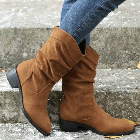 FZM Women shoes cowboy boots Middle Shoes Solid Color Round Retro Women Slip On Booties Toe Hight Heels Women s Boots
FZM Women shoes cowboy boots Middle Shoes Solid Color Round Retro Women Slip On Booties Toe Hight Heels Women s Boots