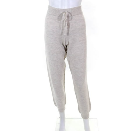 alice + olivia Womens Aspen Knit Joggers - Oatmeal Size M
