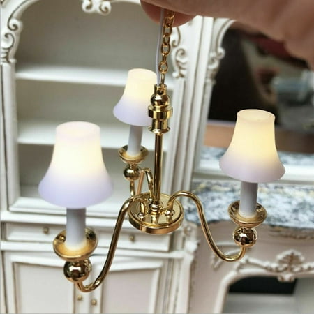 Dollhouse 1/12 Mini LED Battery Operated Light Ceiling Lamp Chandelier 3-Heads
Dollhouse 1/12 Mini LED Battery Operated Light Ceiling Lamp Chandelier 3-Heads