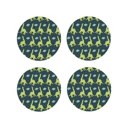 Leather Coasters Set of 4 - Dinosaur green leaves Lightweight Non-Slip Drink Coasters for Desk Anti-Scalding Desk Cup Coasters for Office Table Decor Round Shape
Leather Coasters Set of 4 - Dinosaur green leaves Lightweight Non-Slip Drink Coasters for Desk Anti-Scalding Desk Cup Coasters for Office Table Decor Round Shape