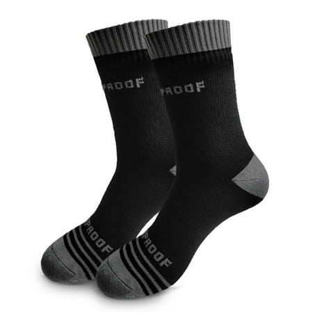 Xewsqmlo 5pcs Waterproof Trekking Socks Hunting Wading Socks for Women Men (Grey XL)