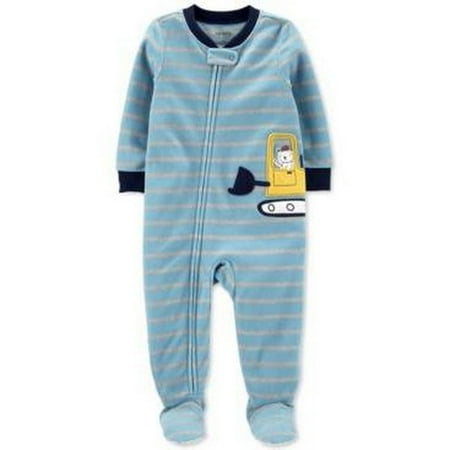 Carter s Baby Boys Fleece Footed Pajamas Choose Sz/Color: 12M/Construction Bear