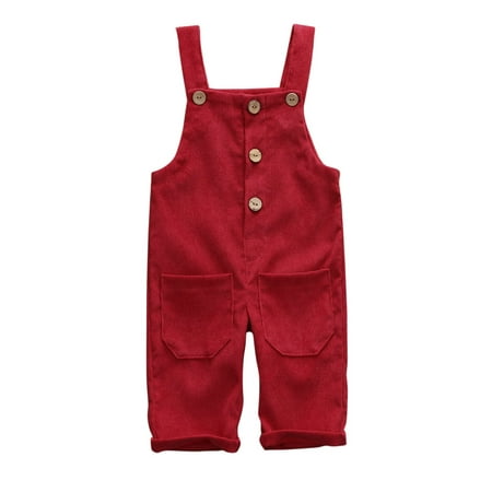 Toddler Baby Boy Girl Corduroy Suspender Rompers Solid Adjustable Strap Pockets Overalls Spring Autumn Button Down Trousers
Toddler Baby Boy Girl Corduroy Suspender Rompers Solid Adjustable Strap Pockets Overalls Spring Autumn Button Down Trousers