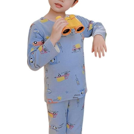TureClos Pajamas For Warm Long Sleeve Top Pajama Set Polyester Elastic Cartoon Printed Pattern Sleepwear Thermal Underwear Children Blue 2
TureClos Pajamas For Warm Long Sleeve Top Pajama Set Polyester Elastic Cartoon Printed Pattern Sleepwear Thermal Underwear Children Blue 2