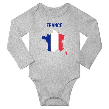 France Flag Map Baby Long Slevve Rompers Clothes Outfits (Gray 6-12 Months)
France Flag Map Baby Long Slevve Rompers Clothes Outfits (Gray 6-12 Months)