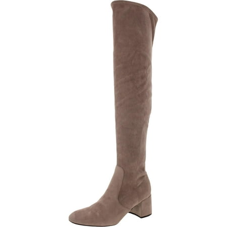 Nine West Womens Felipe Almond Toe Tall Over-The-Knee Boots Gray 7 Medium (B M)