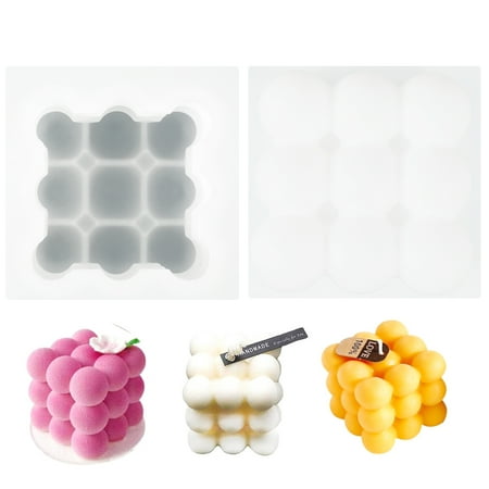 Morima Silicone Bubble Candle Mould 3D Cube Shaped Cake Baking Mold Non-stick Cube Ball Mould DIY Craft Tools for Cake Candy Ch
Morima Silicone Bubble Candle Mould 3D Cube Shaped Cake Baking Mold Non-stick Cube Ball Mould DIY Craft Tools for Cake Candy Ch