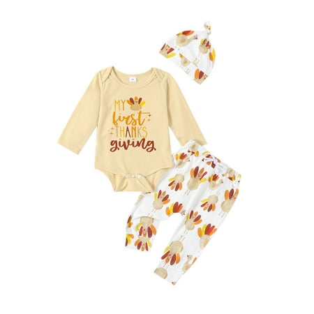 Mioliknya Baby Girls Boys Halloween Outfits Rompers Pants Hat Thanksgiving Set
Mioliknya Baby Girls Boys Halloween Outfits Rompers Pants Hat Thanksgiving Set
