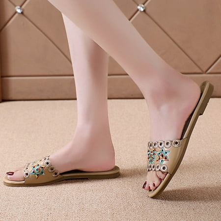 〖Yilirongyumm〗 Beige 37 Slippers For Women Fashion Spring And Summer Women Slippers Flat Embroidered Ethnic Style Beach Shoes
〖Yilirongyumm〗 Beige 37 Slippers For Women Fashion Spring And Summer Women Slippers Flat Embroidered Ethnic Style Beach Shoes