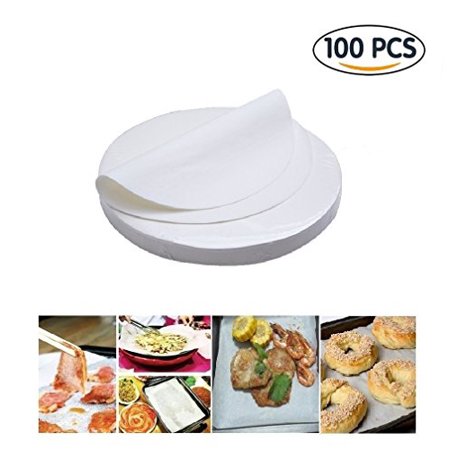 (set of 100) Non-Stick Round Parchment Paper 10 Inch Diameter,Baking Paper Liners for Round Cake Pans Circle