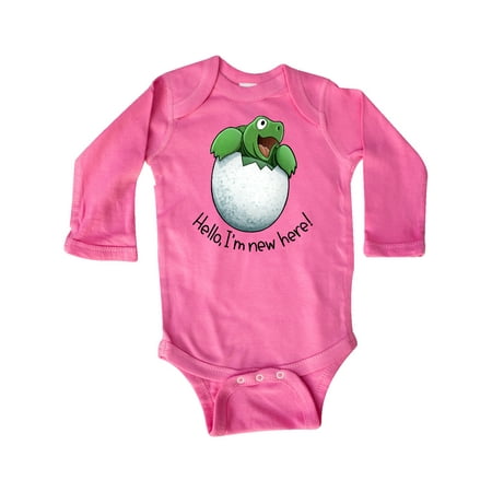 Inktastic Hello I m New Here Cute Baby Turtle Gift Baby Boy or Baby Girl Long Sleeve Bodysuit
Inktastic Hello I m New Here Cute Baby Turtle Gift Baby Boy or Baby Girl Long Sleeve Bodysuit