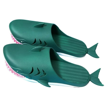 Cute Cartoon Shark Slippers Soft Sole Open Toe House Slides For Summer Light Casual Men And Women Green 38/39
Cute Cartoon Shark Slippers Soft Sole Open Toe House Slides For Summer Light Casual Men And Women Green 38/39
