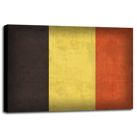 Belgium-BOWMAN117852 Print 11.25"x15" by Red Atlas Designs in a Canvas Stretched in Black Frame