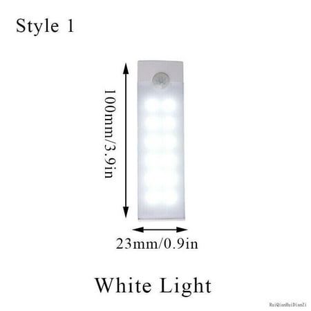 Wireless LED PIR Motion Sensor Light Cabinet Closet Lamp USB Rechargeable Strip
