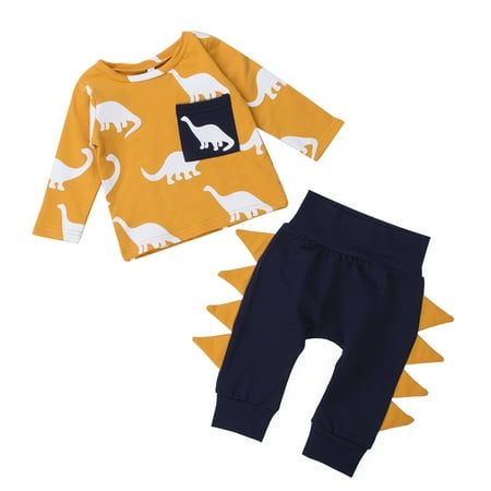 Fanvereka Infant Baby Toddler Boys Girls Dinosaur Outfits Long Sleeve T-Shirt with Pant Clothing Set
Fanvereka Infant Baby Toddler Boys Girls Dinosaur Outfits Long Sleeve T-Shirt with Pant Clothing Set