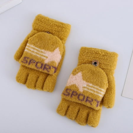 Cathalem Stretch Gloves Kids Flip Kids Gloves Convertible Knitted Fingerless Winter Mittens Top Warm Children Kids Gloves for Kid Gloves Yellow One Size
Cathalem Stretch Gloves Kids Flip Kids Gloves Convertible Knitted Fingerless Winter Mittens Top Warm Children Kids Gloves for Kid Gloves Yellow One Size