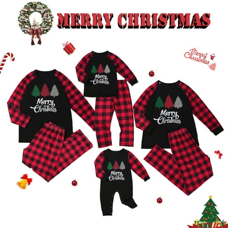 Christmas Family Matching Pajamas Sets Plaid Tree Print Top Pants Xmas Sleepwear Holiday Loungewear Jammies Pjs
Christmas Family Matching Pajamas Sets Plaid Tree Print Top Pants Xmas Sleepwear Holiday Loungewear Jammies Pjs