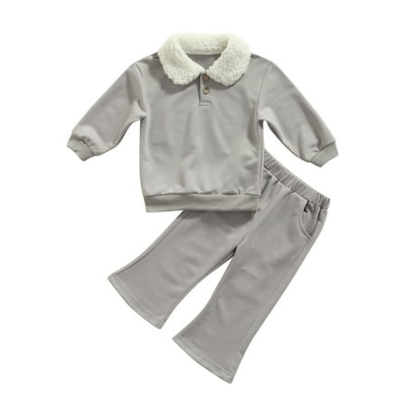 Nokpsedcb Toddler Girls Fall 2PCS Clothes Sets Kids Furry Lapel Tops Flare Pants Solid Casual Suit Grey 2 Years
Nokpsedcb Toddler Girls Fall 2PCS Clothes Sets Kids Furry Lapel Tops Flare Pants Solid Casual Suit Grey 2 Years