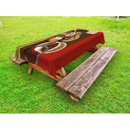 Modern Art Outdoor Tablecloth Retro Surreal Abstract Circular and Square Shaped Artwork Lines on Murky Base Decorative Washable Fabric Picnic Tablecloth 58 X 120 Inches Multicolor by Ambesonne
Modern Art Outdoor Tablecloth Retro Surreal Abstract Circular and Square Shaped Artwork Lines on Murky Base Decorative Washable Fabric Picnic Tablecloth 58 X 120 Inches Multicolor by Ambesonne